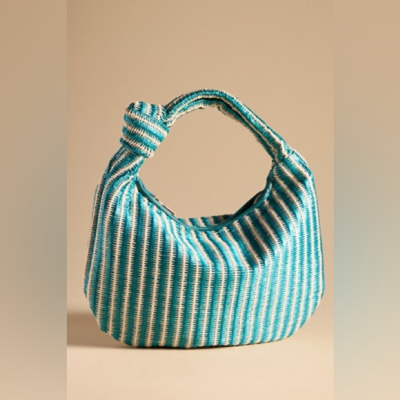 Anthropologie Handbags - NWT Melie Bianco Anthropologie Brigitte Striped Raffia Large Beachy Bag Summer